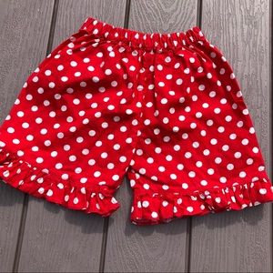 The Smocked Shop Red and White Polka Dot Shorts